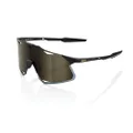 100% HYPERCRAFT Sport Performance Frameless Sunglasses (Matte Black - Soft Gold Mirror Lens)