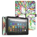 Fintie Folio Case for All-New Amazon Fire HD 8 Tablet and Fire HD 8 Plus Tablet (10th Generation, 2020 Release) - Slim Fit Premium Vegan Leather Standing Cover with Auto Sleep/Wake, Love Tree