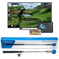 PHIGOLF Phigolf2 Golf Simulator with Swing Stick for Indoor & Outdoor Use, Golf Swing Trainer with Upgraded Motion Sensor&3D Swing Analysis, Compatible WGT/E6 Connect APP, Works with Smartdevices