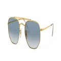 Ray-Ban Rb3648 The Marshal Square Sunglasses, Gold/Clear Gradient Blue, 54 mm