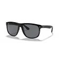 Ray-Ban Rb4147 Boyfriend Square Sunglasses, Black/Dark Grey, 60 mm