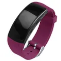 OenFoto Compatible Gear Fit2 Pro/Fit2 Band, Replacement Silicone Accessories Strap Samsung Gear Fit2 Pro SM-R365/Gear Fit2 SM-R360 Smartwatch -New Wine Red