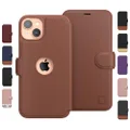 LUPA LEGACY iPhone 14 Wallet Case for Women and Men, Case with Card Holder [Slim & Protective] for Apple 14 (6.1”), Leather i-Phone Cover, Phone Case, Caramel Brown