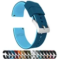22mm Two Tone Blue (Flatwater) - BARTON WATCH BANDS Elite Silicone Watch Bands - Quick Release - Choose Strap Color & Width