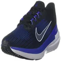 Nike Men's Air Winflo 9 Trainers, Black White Old Royal Racer Blue, 14 US