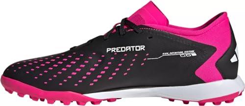 adidas Predator Accuracy.3 Low TF Turf Soccer Cleats (Black/White/Pink, US Footwear Size System, Adult, Men, Numeric, Medium, 10.5)