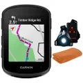 Garmin 010-02694-00 Edge 540, Compact GPS Cycling Computer, Device Only Bundle with Workout Cooling Sport Towel and Deco Essentials Wearable Commuter Front and Rear Safety Light