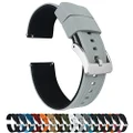 20mm Cool Grey/Black - BARTON WATCH BANDS Elite Silicone Watch Bands - Quick Release - Choose Strap Color & Width