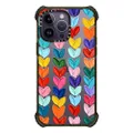 CASETiFY Ultra Impact iPhone 14 Pro Max Case [5X Military Grade Drop Tested / 11.5ft Drop Protection] - Polka Daub Hearts - Glossy Black