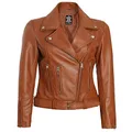 fjackets Brown Leather Jacket Women - Genuine Lambskin Leather Jackets Women | [1300195], XL