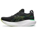 ASICS Men's Gel-Nimbus 25 Running Shoes, Black/Lime Zest, 10 US