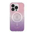 Kate Spade New York Defensive Hardshell Case Compatible with MagSafe for Apple iPhone 14 Plus - Ombre Pin Dot [KSIPH-239-PDOVPK] Violet