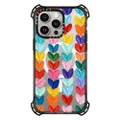 CASETiFY Bounce iPhone 15 Pro Max Case [6X Military Grade Drop Tested / 21.3ft Drop Protection/Compatible with Magsafe] - Clear Polka Daub Hearts - Clear Black