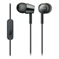 Sony MDR-EX-155AP In-Ear Wired Earbud Headphones with Mic - Black