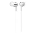 Sony MDR-EX-155AP In-Ear Wired Earbud Headphones with Mic, 9mm Dome Type Driver - White