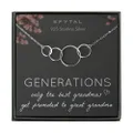 EFYTAL Generations Necklace for Great Grandma, Sterling Silver Four Circle gift 4 Great Grandmother Jewelry