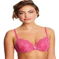 Maidenform Women's Love The Lift Plunge Push Up and in Bra, Peony Parade Pink w/Ice Cake, 34D