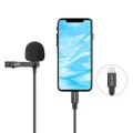 Lavalier Lightning Microphone, Saramonic LavMicro U1A Universal Lapel Mic with Detachable Lightning Plug Adapter Compatible with iPhone 13 12 11 MAC iPad YouTube Video Facebook Live (2M)