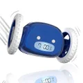 CLOCKY Loud Alarm Clock For Heavy Sleepers on Wheels (Adults Kids Teens Bedroom), Run Away, Moving, Annoying, Jump, Roll, Vibrating, 1-Time Snooze, Wake Up Energized, Digital (Funny Gift) (Navy)