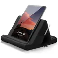 Lamicall Tablet Pillow Holder Stand - Tablet Pillow Soft Pad Dock for Lap, Bed and Desk with Pocket & 4 Viewing Angles, for 2022 iPad Pro 11, 12.9, Air, Mini, Kindle, 4-13" Phone and Tablet, Black