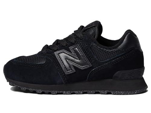 New Balance Men's 574 Core Sneaker, Black/Black, 8.5