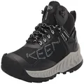 KEEN Women's Nxis Evo Mid Height Waterproof Fast Packing Hiking Boots, Black/Blue Glass, 9