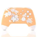 Wireless Switch Pro Controller Compatible with Nintendo Switch/Lite/OLED, Bluetooth Controller with Headphone Jack, Support Wake-Up/Turbo/Dual Vibration/6-Axis, Maple Orange