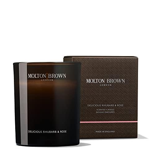 Molton Brown Delicious Rhubarb & Rose Signature Scented Candle (Single Wick), 6.07 oz.