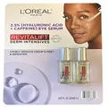 L'Oreal Paris Revitalift Derm Intensives Hyaluronic Acid + Caffeine Hydrating Eye Serum, 0.67 Fl. Oz (Pack of 2)