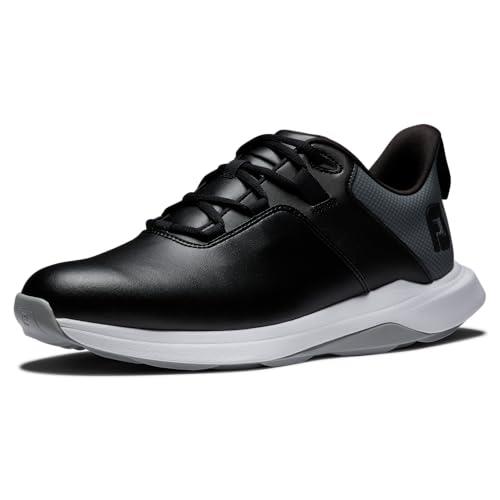 FootJoy Men's Prolite Golf Shoe, Black/Grey/White, 10.5