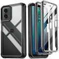 Poetic Guardian Case for Motorola Moto G 5G 2024 [Not Fit 2023 Version], [20FT Mil-Grade Drop Tested], Full-Body Shockproof Cover with Built-in Screen Protector, Black/Clear