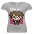 Harry Potter Girls' Big Hp Chibi Style, athletic heather Medium