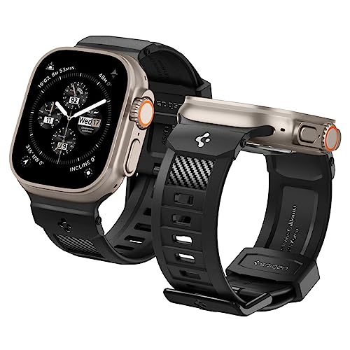 Spigen Compatible for Apple Watch (49/46/45/44mm) Strap Band Rugged Band - Matte Black