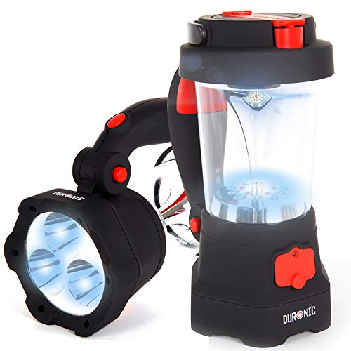 Duronic Hurricane 4 in 1 Rechargeable, Hand Crank, Self-Powered, Dynamo Flashlight, Torch, Lamp, Lantern - USB Charging Function