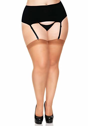 Leg Avenue Women's Sheer Backseam Stockings, Tan, O/S