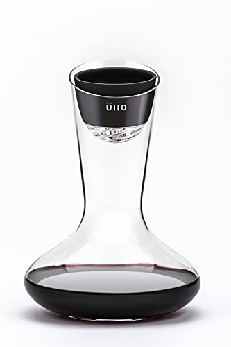 Ullo Wine Purifier with Hand Blown Decanter and 6 Selective Sulfite Filters, Restore the Natural Purity of Wine