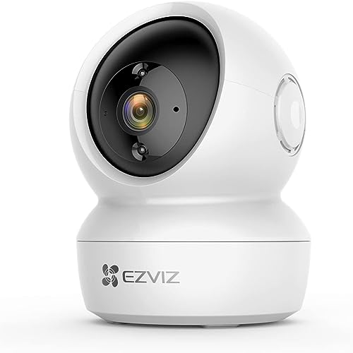 EZVIZ Indoor Camera Wireless with App, 1080P, 360° Pan Tilt, Auto Tracking, Motion Detection, 10M IR Night Vision, Two Way Audio, Sleep Mode for Privacy Protection, Google Alexa Control (C6N WH)