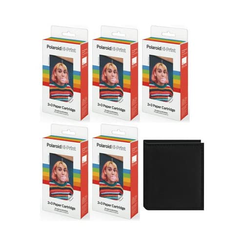 Polaroid Originals Hi-Print 2x3-Inch Paper Cartridge Party Pack of 5 (100 Sheets) Bundle (6 Items)