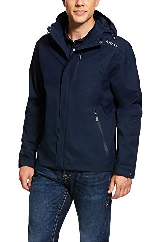 ARIAT Men's Coastal Waterproof Jacket, Navy, Small