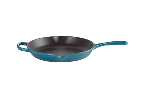 Le Creuset Enameled Cast Iron Signature Iron Handle Skillet, 10.25" (1-3/4 qt.), Deep Teal