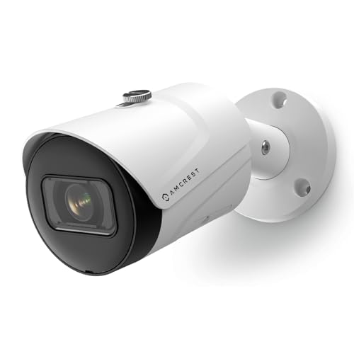 Amcrest 5MP Outdoor POE Camera 2592 x 1944p Bullet IP Security Camera, IP67, 132° Viewing Angle, Human & Vehicle Detection, Tripwire & Intrusion, 5-Megapixel, IP5M-B1186EW-AI-V3 (White)
