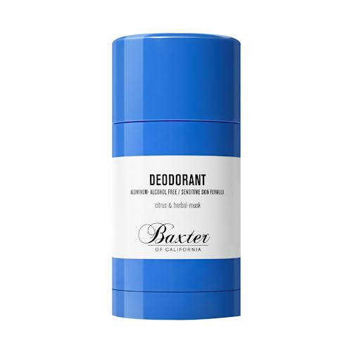 Baxter of California Deodorant for Men, Aluminum & Alcohol Free Clear Stick, Citrus & Herbal-Musk, 2.65 Ounce