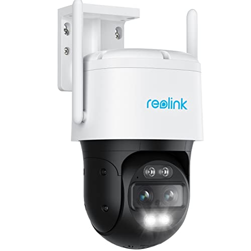 Reolink TrackMix Outdoor 4K 8MP Ultra HD WiFi Wired Duo Lens Security Cameras With Spotlight, Pan/Tilt