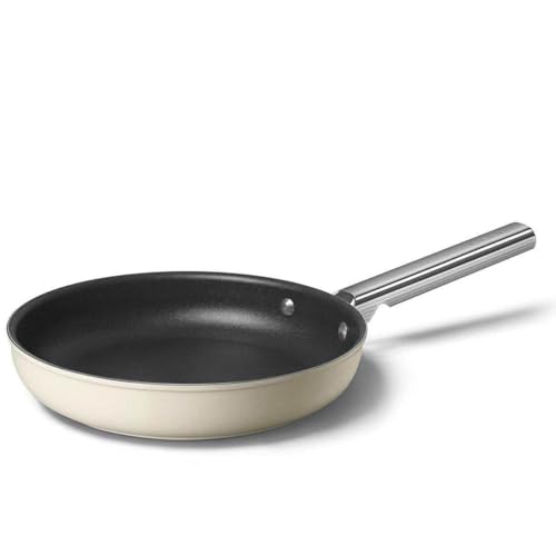 Smeg CKFF2801CRM Non-Stick Frying Pan, 28cm, Cream