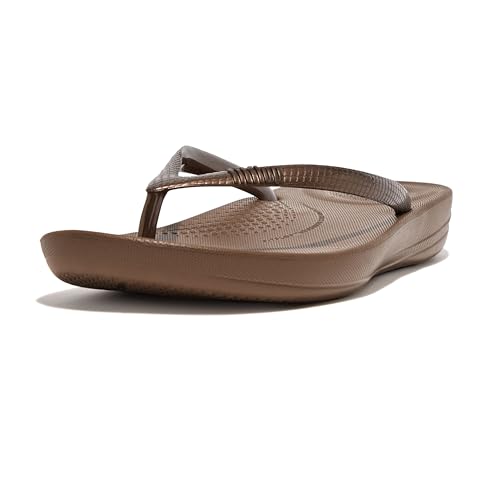 New Fitflop Women's Iqushion Ergonomic Flip Flop Bronze 7