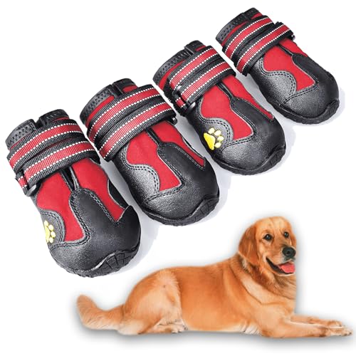 XSY&G Dog Shoes for Hot Pavement, Dog Snow Booties for Medium to Large Dogs