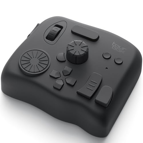 TourBox Elite - Bluetooth Controller for Video Photo Editing Color Grading, Davinci Resolve Speed Editor, MacOS/Windows, Lightroom Photoshop Premiere Final Cut Pro Programmable Keyboard