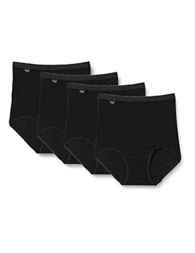 Sloggi Womens Pack Of 3 (+1 Free) Basic Maxi Briefs Black Size Us 12 - Fr 42