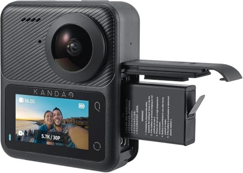 KanDao QooCam 3 Action Camera, 5.7K 62MP Photo 60fps Flawless 360 Video Camera, Outdoor Sport Camera with Dual 1/1.55" Sensors and F1.6 Larger Aperture, Waterproof, Stabilization.