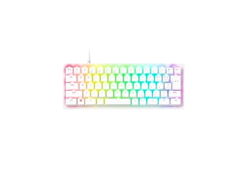 Razer Huntsman V3 Pro Mini JP (White Edition), Analog Gaming Keyboard with Rapid Trigger and Adjustable Actuation, Analog Optical Switch, Adjustable Actuation, Press Pressure, 40 G, Japanese